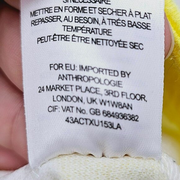 Postmark Ellie Top XS Yellow White Stripe Flutter Sleeve Scallop Bright Dopamine - Picture 7 of 10